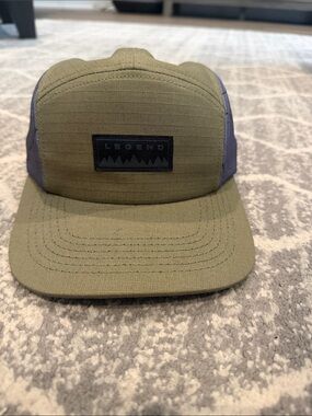 Legend Olive and Gray Five-Panel Hat. NWOT